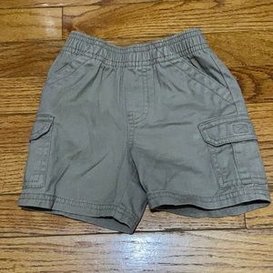 Toughskins ❤️ Boy's Beige 100% Cotton Cargo Shorts Size 12 Months (PRE-LOVED)